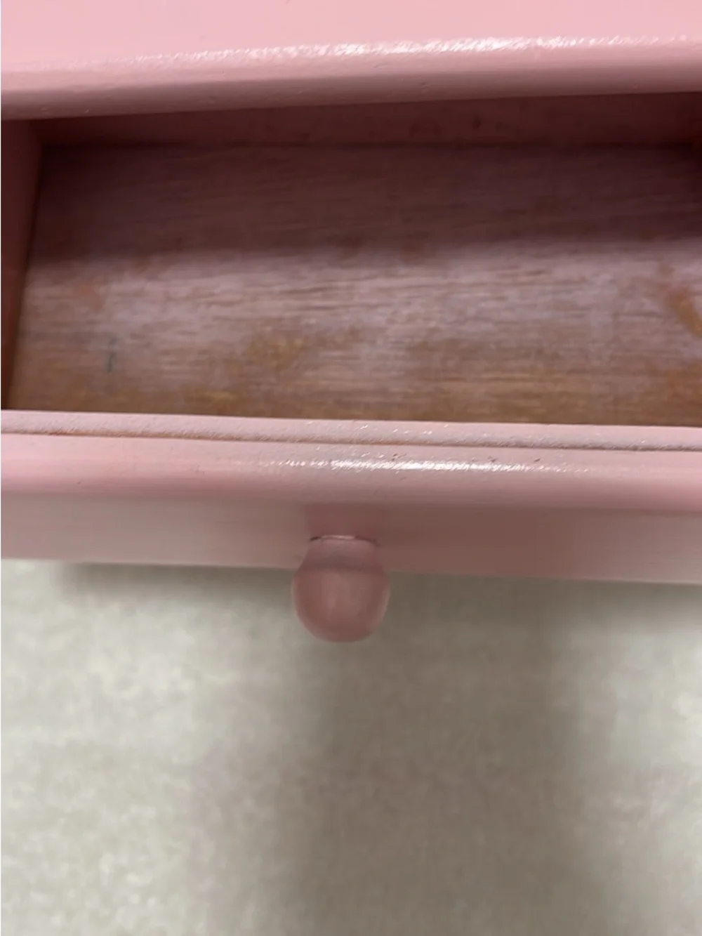 Pink Wooden 2-Drawer Jewelry Chest